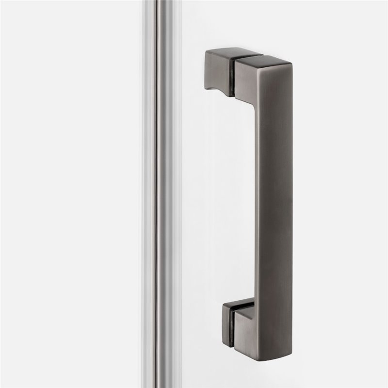 New Trendy Nesta Kabina gunmetal brushed 1D pięciokątna prawa 80x80x200 cm Active Shield 2.0 (K-4786)