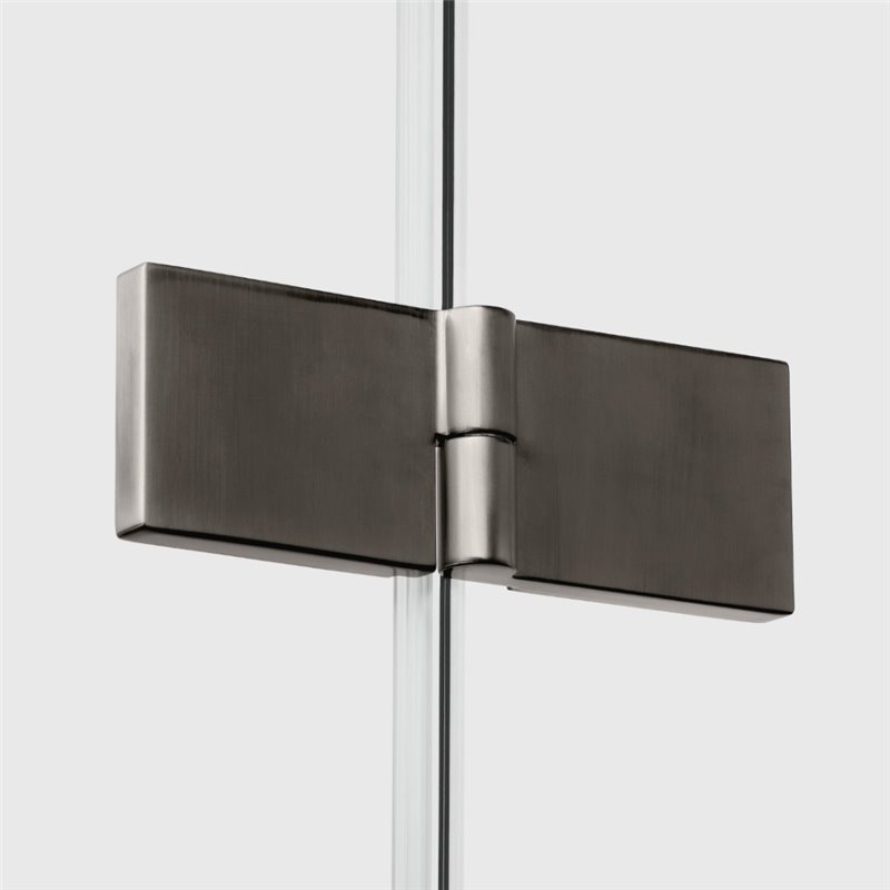 New Trendy Nesta Kabina gunmetal brushed 1D pięciokątna prawa 80x80x200 cm Active Shield 2.0 (K-4786)