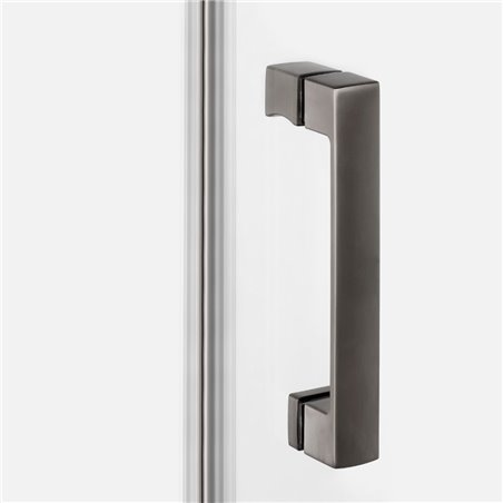 New Trendy Nesta Kabina gunmetal brushed 1D pięciokątna lewa Drzwi lewa 100x80x200 cm Active Shield 2.0 (K-4793)