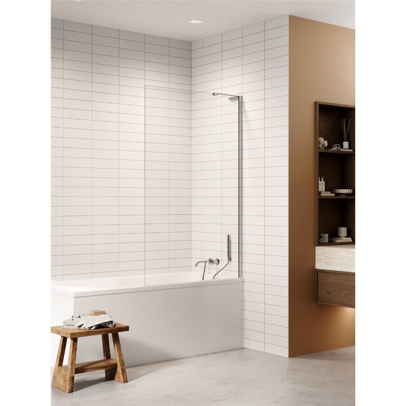 New Trendy Nesta Parawan nawannowy stały U 80x150 cm 8mm Active Shield 2.0 - wsp. kątowy (P-0194-WL)