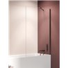 New Trendy Nesta Parawan nawannowy black stały U 60x150 cm 8mm Active Shield 2.0 (P-0198)
