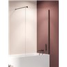 New Trendy Nesta Parawan nawannowy black stały U 80x150 cm 8mm Active Shield 2.0 - wsp. równoległy (P-0200-WP)