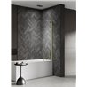 New Trendy Nesta Parawan nawannowy light gold stały U 60x150 cm 8mm Active Shield 2.0 - wsp.kątowy (P-0204-WL)