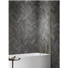 New Trendy Nesta Parawan nawannowy light gold stały U 90x150 cm 8mm Active Shield 2.0 (P-0207)