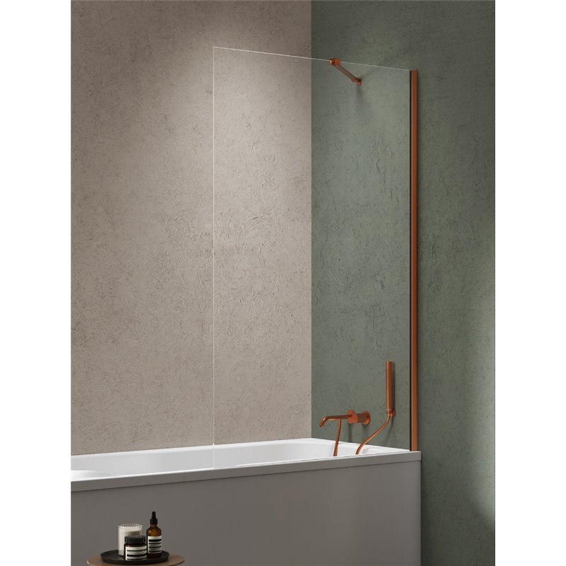 New Trendy Nesta Parawan nawannowy copper brushed stały U 70x150 cm 8mm Active Shield 2.0 (P-0217)