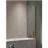 New Trendy Nesta Parawan nawannowy copper brushed stały U 70x150 cm 8mm Active Shield 2.0 (P-0217)