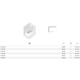 New Trendy Nesta Parawan nawannowy copper brushed stały U 100x150 cm 8mm Active Shield 2.0 - wsp. kątowy (P-0220-WL)