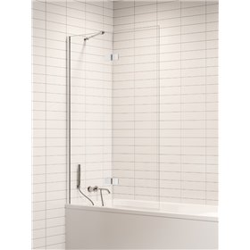 New Trendy Nesta Parawan nawannowy chrom 1D lewa 120x150 czyste 6mm Active Shield 2.0 - wspornik kątowy (P-0231-WL)