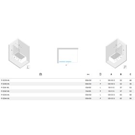 New Trendy Nesta Parawan nawannowy light gold 1D prawy 110x150 cm Active Shield 2.0 - wspornik kątowy (P-0242-WL)