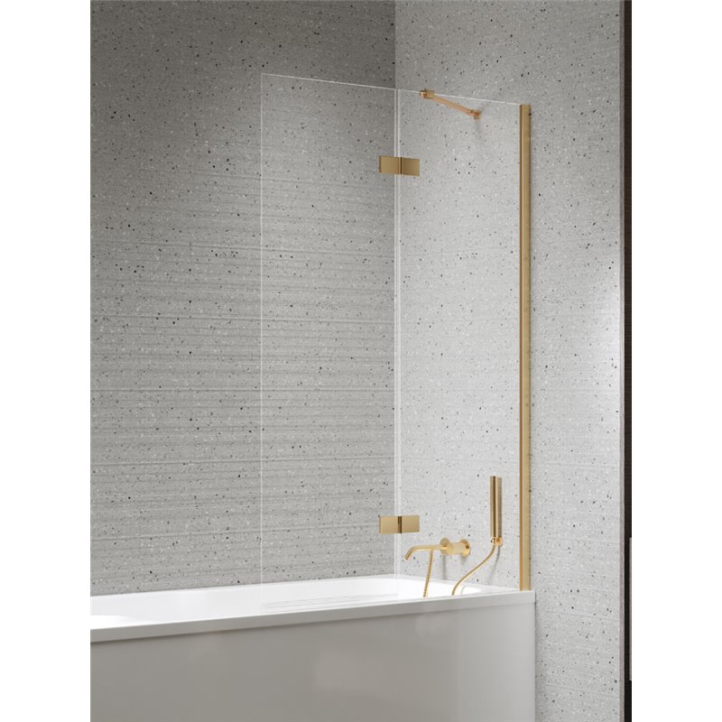 New Trendy Nesta Parawan nawannowy gold brushed 1D prawy 120x150 cm Active Shield 2.0 (P-0250)