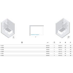 New Trendy Nesta Parawan nawannowy gunmetal brushed 1D prawy 110x150 cm Active Shield 2.0 (P-0260)