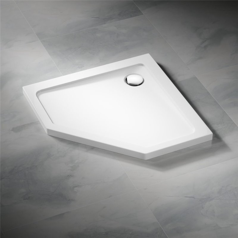 Vixor Avo brodzik akrylowy pięciokątny Biały 100 x 100 cm (AP01-100100)