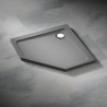 Vixor Avo brodzik akrylowy pięciokątny Stone antracytowy 100 L x 90 P cm (AP64-100L90P)