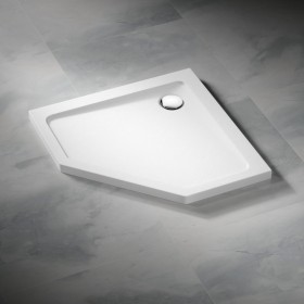 Vixor Avo brodzik akrylowy pięciokątny Stone biały 80x80 cm (AP04-8080)