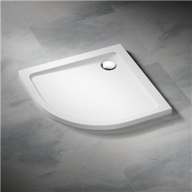 Vixor Avo brodzik akrylowy półokrągły Stone biały 90x90 cm (AA04-9090)