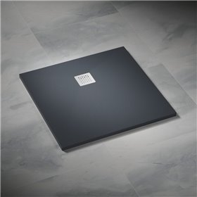 Vixor Lumeo brodzik konglomeratowy kwadratowy Antracyt 90x90 cm (LC64-9090)