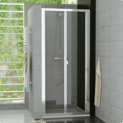 SanSwiss Top-Line TOPK Drzwi Prysznicowe NA WYMIAR (80 - 100cm) Pas Satynowy Poziomy (TOPKSM25051)