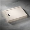 Vixor Nivo brodzik akrylowy prostokątny z odpływem na krótszym boku Stone beżowy 120 x 90 cm (NF84-12090)