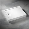 Vixor Nivo brodzik akrylowy prostokątny z odpływem na krótszym boku Stone biały 140 x 90 cm (NF04-14090)