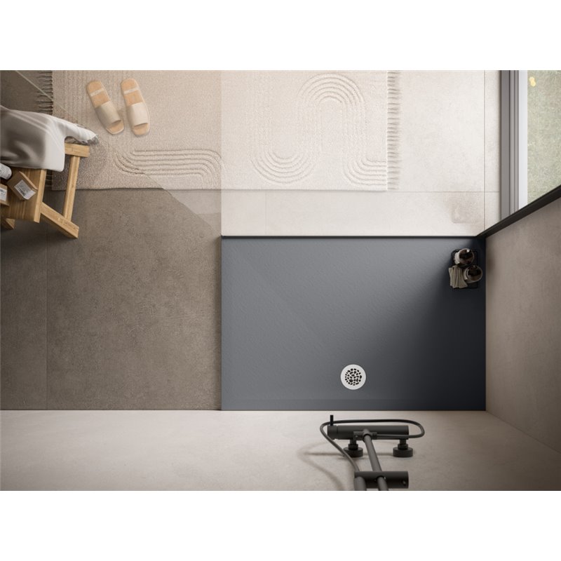Ronal Bathrooms Air Brodzik prysznicowy prostokątny MineraLite 90x70 cm szary antracyt (W37A09007017)