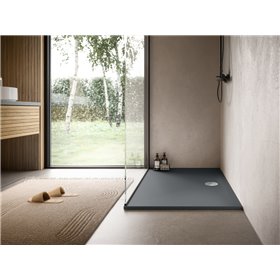 Ronal Bathrooms Air Brodzik prysznicowy prostokątny MineraLite 100x90 cm szary antracyt (W37A10009017)