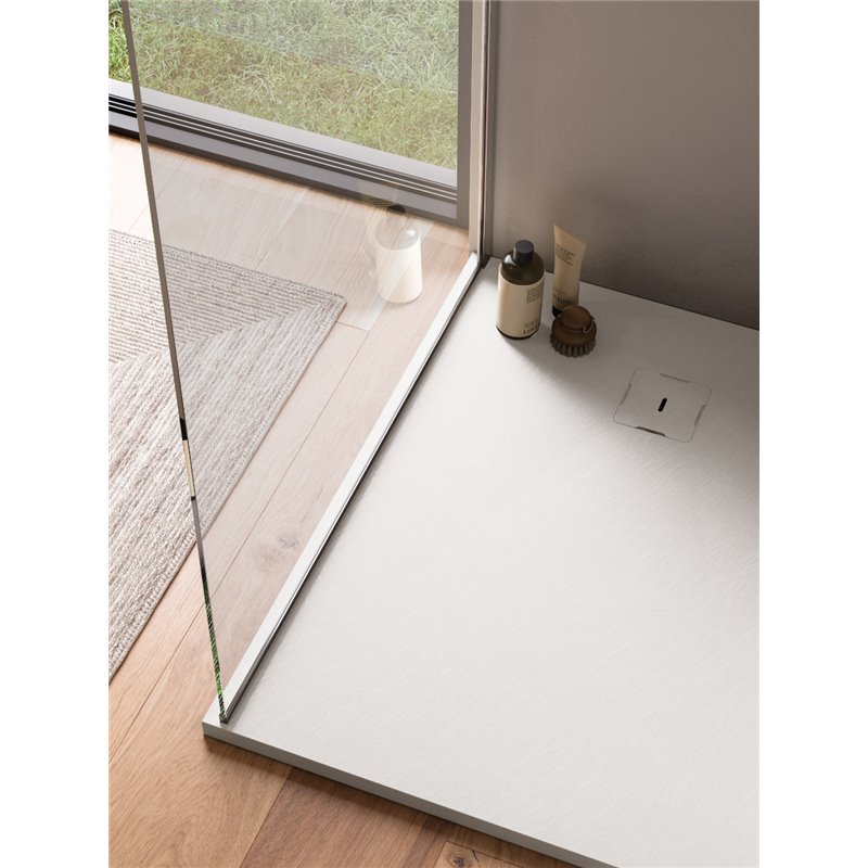 Ronal Bathrooms Calce Brodzik prostokątny asymetryczny MineraLite 130x80 cm biały mat (W31AS13008009)