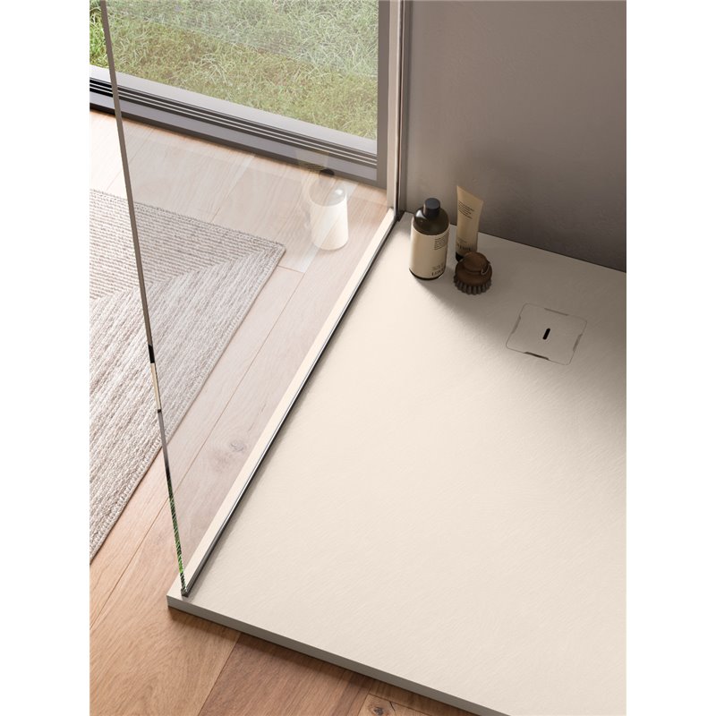 Ronal Bathrooms Calce Brodzik prostokątny asymetryczny MineraLite 130x90 cm piasek (W31AS13009018)