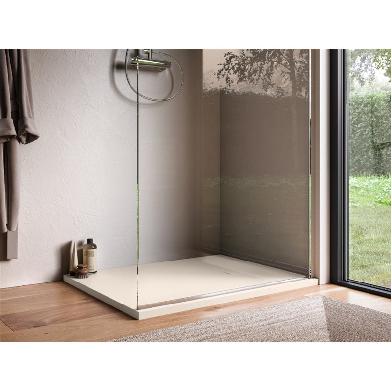 Ronal Bathrooms Calce Brodzik prostokątny asymetryczny MineraLite 150x100 cm piasek (W31AS15010018)