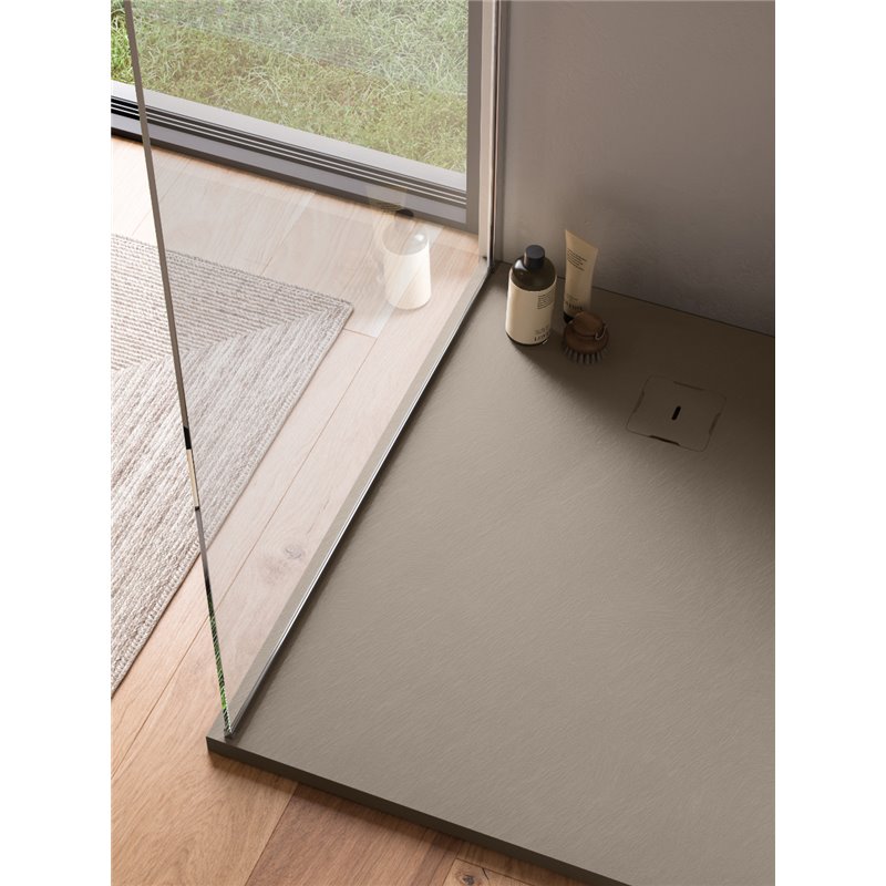 Ronal Bathrooms Calce Brodzik prostokątny asymetryczny MineraLite 220x70 cm len (W31AS22007015)