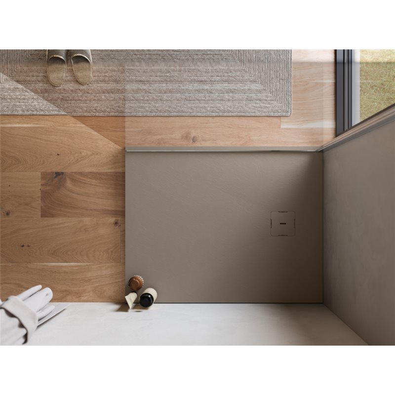 Ronal Bathrooms Calce Brodzik prostokątny asymetryczny MineraLite 220x70 cm len (W31AS22007015)