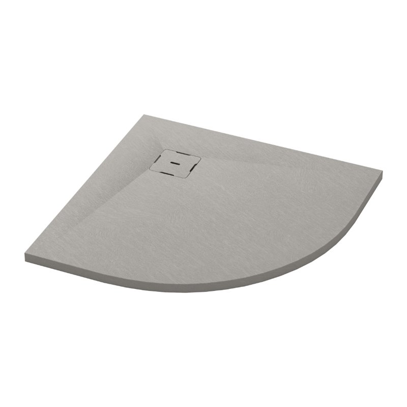 Ronal Bathrooms Calce Brodzik półokragły R55 MineraLite 90x90 cm szary beton (W31R5509014)