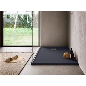 Ronal Bathrooms Dune Brodzik prostokątny MineraLite 90x70 cm antracyt (W32AS09007017)