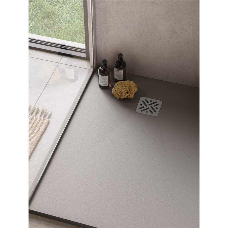 Ronal Bathrooms Dune Brodzik prostokątny MineraLite 110x80 cm szary beton (W32AS11008014)