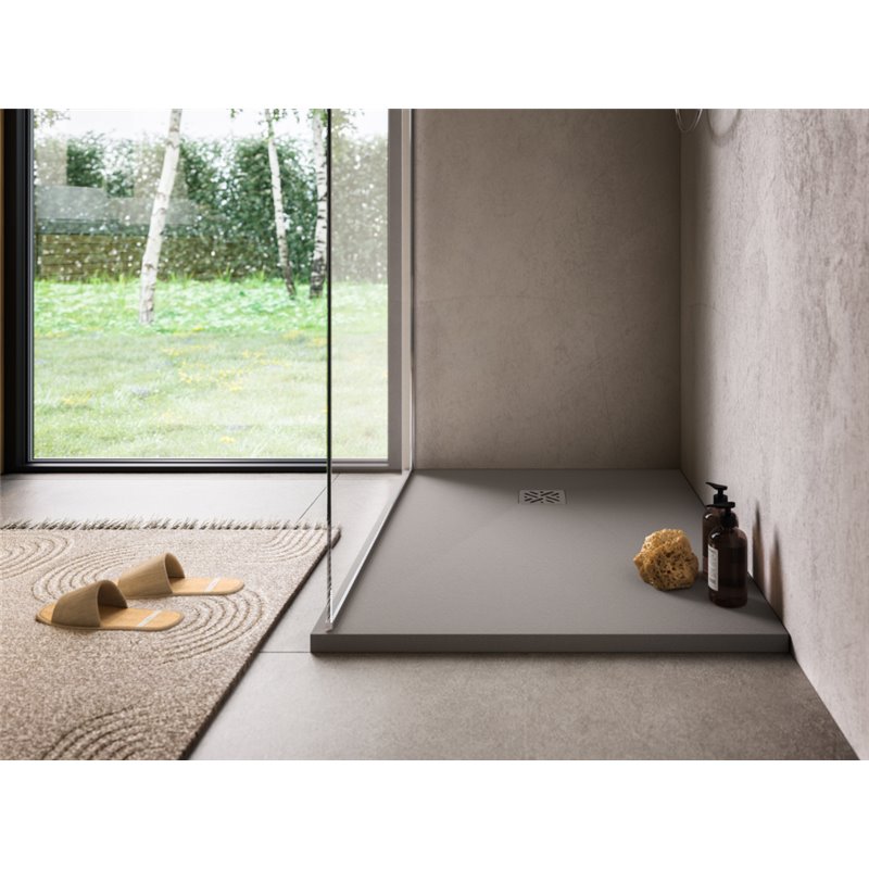 Ronal Bathrooms Dune Brodzik prostokątny MineraLite 220x80 cm szary beton (W32AS22008014)