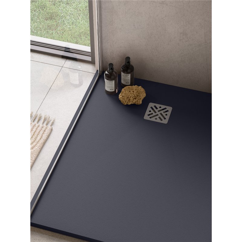 Ronal Bathrooms Dune Brodzik półokrągły R55 MineraLite 80x80 cm antracyt (W32R5508017)