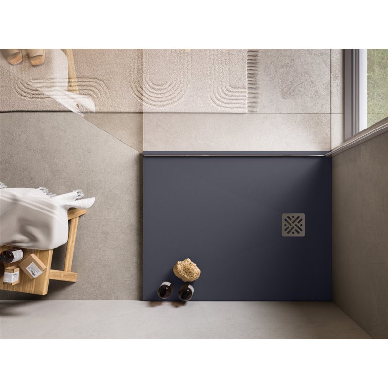 Ronal Bathrooms Dune Brodzik półokrągły R55 MineraLite 80x80 cm antracyt (W32R5508017)
