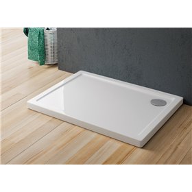 Ronal Bathrooms Cinco Brodzik asymetryczny akrylowy 100x80 cm biały połysk (W35AC10008004)