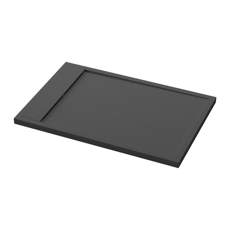 Ronal Bathrooms Rug Brodzik prostokątny kompozytowy 140x80 cm szary (W30AS14008016)