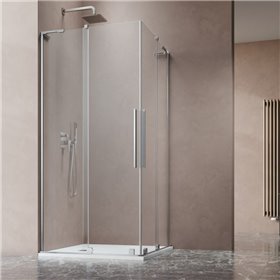 Vixor Milo 8 L CG2 Kabina prysznicowa kwadratowa narożna chrom 90Lx90P cm (N05-29090-01-01L+N05-29090-01-01R)