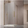 Vixor Milo 8 L CG2 Kabina prysznicowa kwadratowa narożna złoty błyszczący 100Lx100P cm (N05-29100-09-01L+N05-29100-09-01R)
