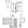 Vixor Milo 8 L CG2 Kabina prysznicowa prostokątna narożna czarny mat 80Lx120P cm (N05-29080-54-01L+N05-29120-54-01R)