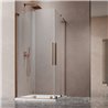 Vixor Milo 8 L CG2 Kabina prysznicowa prostokątna narożna miedź szczotkowana 100Lx80P cm (N05-29100-93-01L+N05-29080-93-01R)