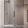 Vixor Milo 8 L CG2 Kabina prysznicowa prostokątna narożna nikiel szczotkowany 90Lx100P cm (N05-29090-91-01L+N05-29100-91-01R)
