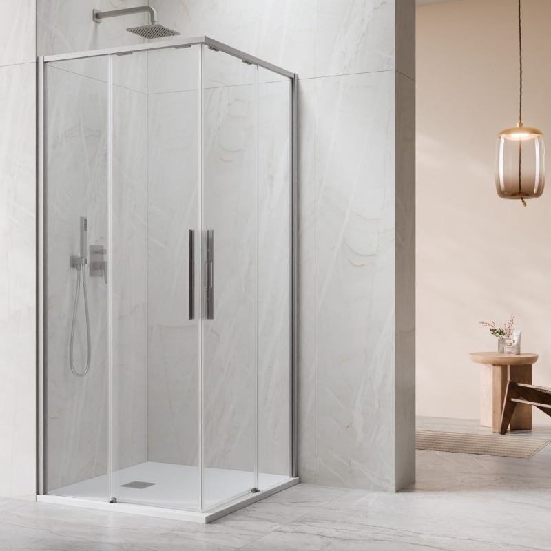 Vixor Tiso 6 Lite CG2 Kabina prysznicowa prostokątna Chrom 80x100 cm (N14-21080-01-01L+N14-21100-01-01R)