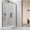 Vixor Tiso 6 Lite CG2 Kabina prysznicowa kwadratowa gunmetal szczotkowany 90x90 cm (N14-21090-92-01R+N14-21090-92-01L)