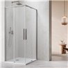 Vixor Tiso 6 Lite CG2 Kabina prysznicowa kwadratowa nikiel szczotkowany 90x90 cm (N14-21090-91-01R+N14-21090-91-01L)
