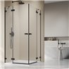 Vixor Sona 6 Lite CG2 Kabina prysznicowa kwadratowa czarny mat 90Lx90P cm (N02-21090-54-01L+N02-21090-54-01R)