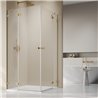 Vixor Sona 6 Lite CG2 Kabina prysznicowa kwadratowa miedź szczotkowana 80Lx80P cm (N02-21080-93-01L+N02-21080-93-01R)