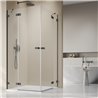 Vixor Sona 6 Lite CG2 Kabina prysznicowa kwadratowa gunmetal szczotkowany 100Lx100P cm (N02-21100-92-01L+N02-21100-92-01R)