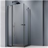 Vixor Vesa 8 CG2 Kabina prysznicowa kwadratowa czarny mat 90Lx90P cm (N10-21090-54-01L+N10-21090-54-01R)